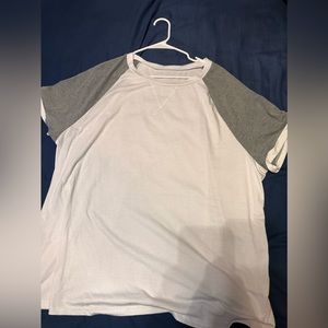 White and grey shirt from walmart, size 4x